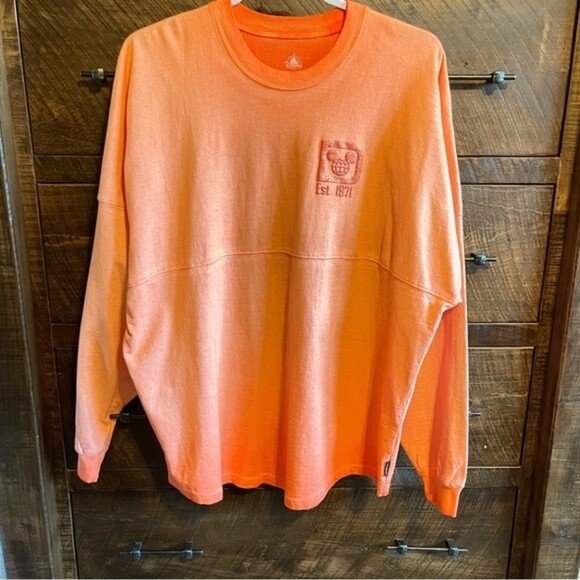 Disney World Spirit Jersey Glitter Ombre Orange Size Large - Picture 1 of 8